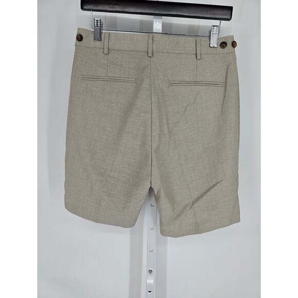 Topman Mens Sz 30 Pleated Front Preppy Dress Shorts Taupe NEW - Picture 5 of 5